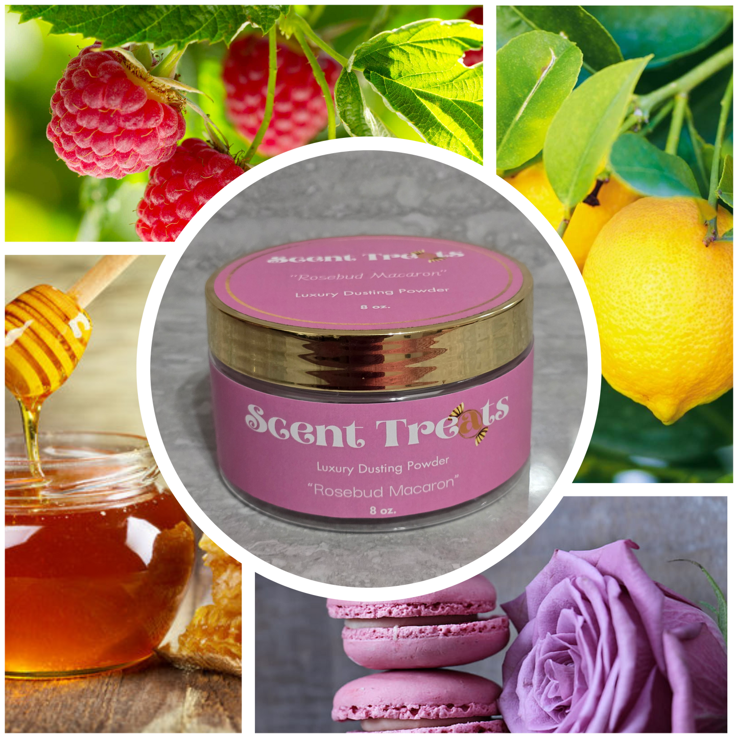 Rosebud Macaron - dusting powder